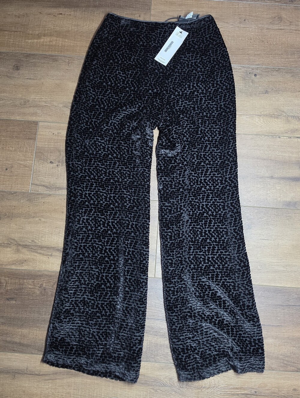 Pamela Dennis VTG 100% Silk Velvet Black Trousers 8 USA